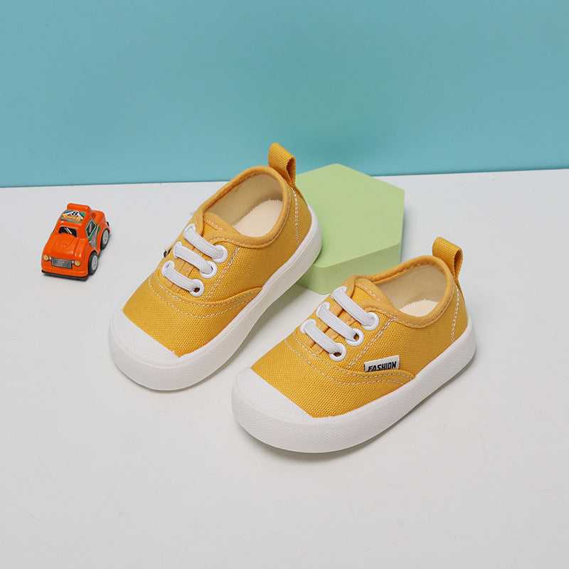 Girls Shoes Breathable Canvas Soft Sole.