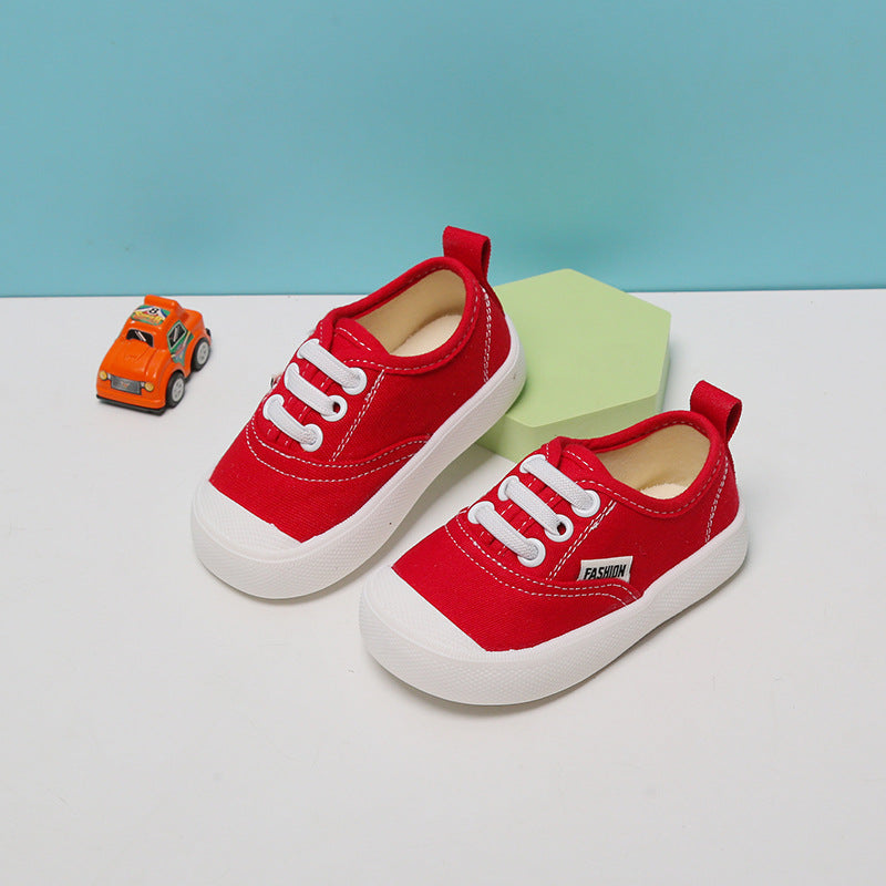 Girls Shoes Breathable Canvas Soft Sole.