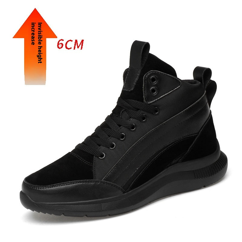 Height Increasing 6 Autumn And Winter Invisible Height Increasing Insole 8CM Men's Shoes.