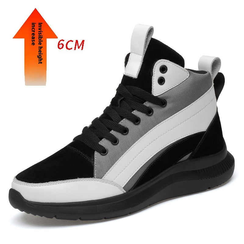 Height Increasing 6 Autumn And Winter Invisible Height Increasing Insole 8CM Men's Shoes.