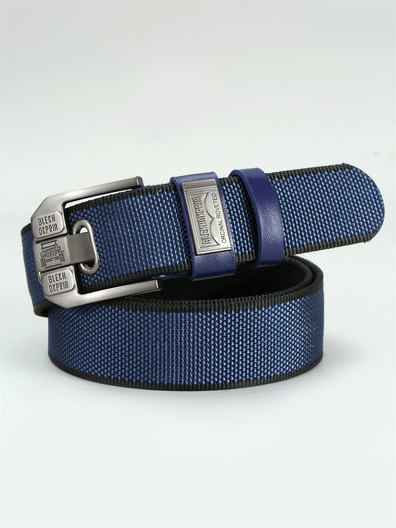Pin Buckle Canvas Belt Cargo Pants Casual Retro Decorative Belt Fashion Men.