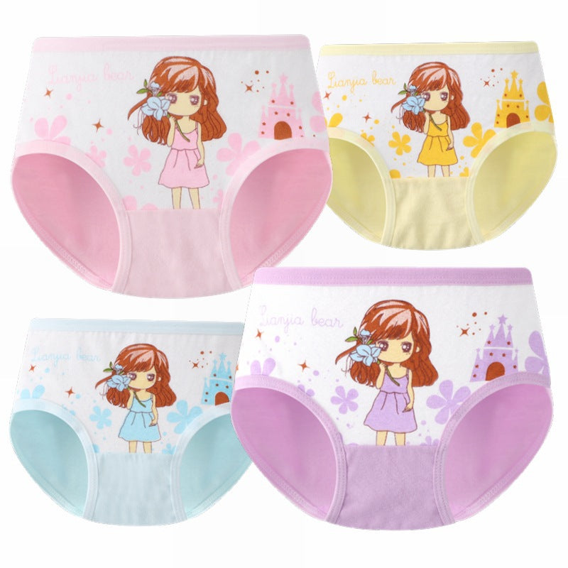 Girls' Underwear Cotton Children's Underwear Baby Briefs Children's Student Shorts.