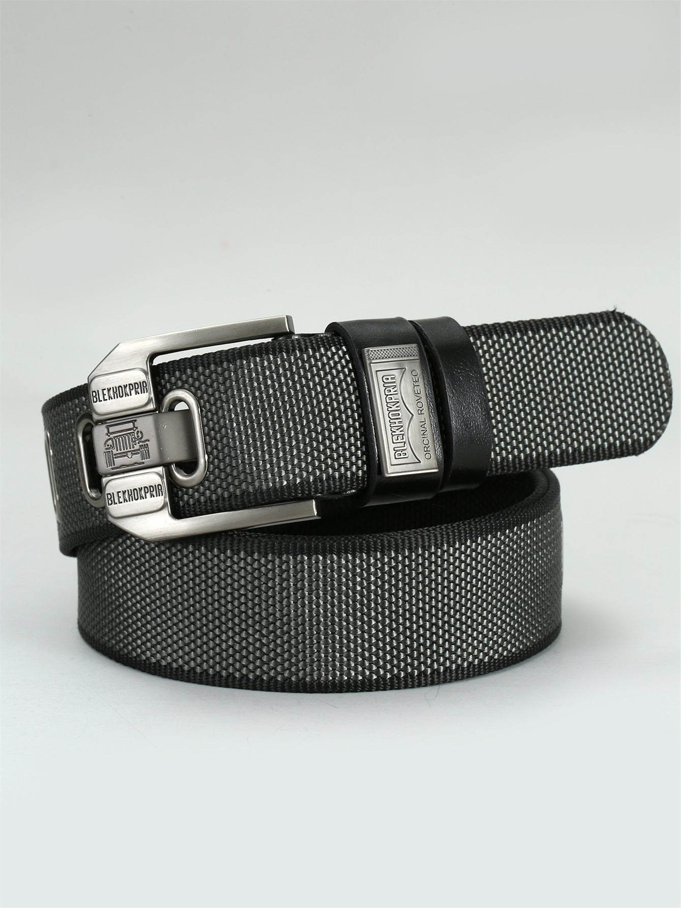 Pin Buckle Canvas Belt Cargo Pants Casual Retro Decorative Belt Fashion Men.