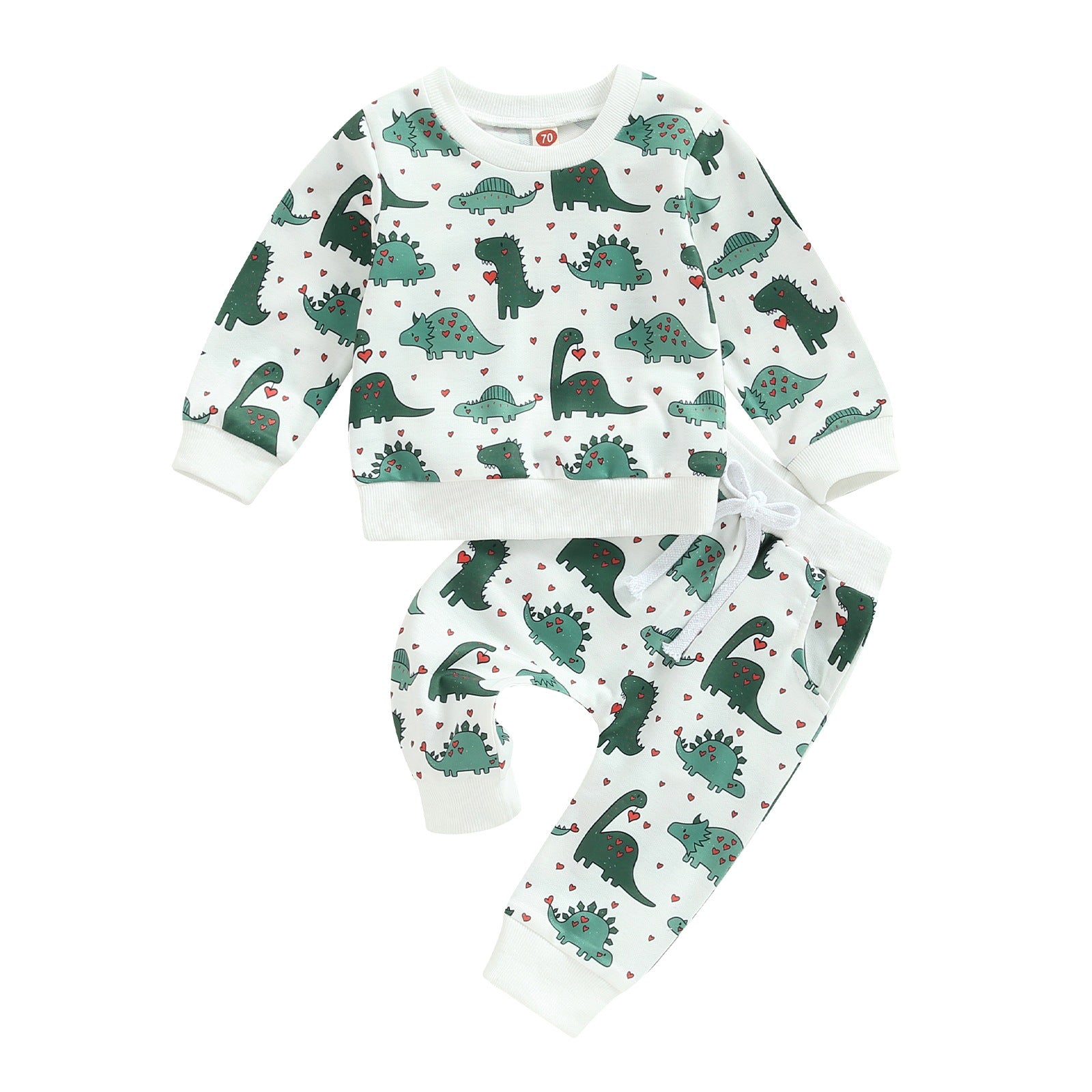 Casual Printed Long-sleeved Sweater Trousers Suit.