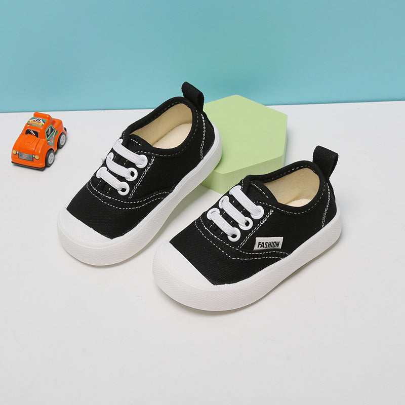 Girls Shoes Breathable Canvas Soft Sole.