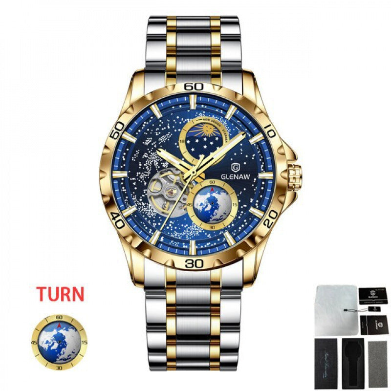 Men's Simple Stainless Steel Quartz Watch.