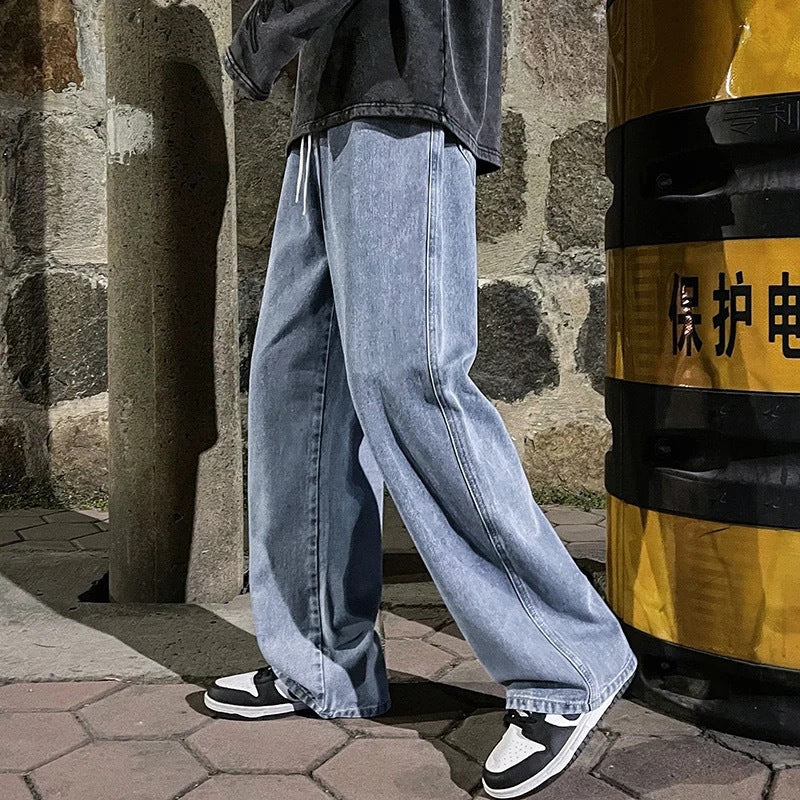 Men's Straight Loose American Design Jeans.