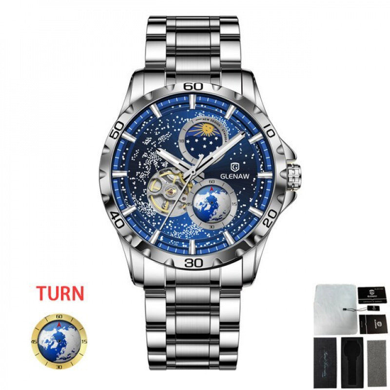 Men's Simple Stainless Steel Quartz Watch.