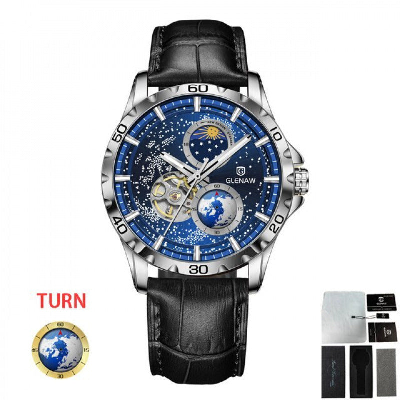 Men's Simple Stainless Steel Quartz Watch.