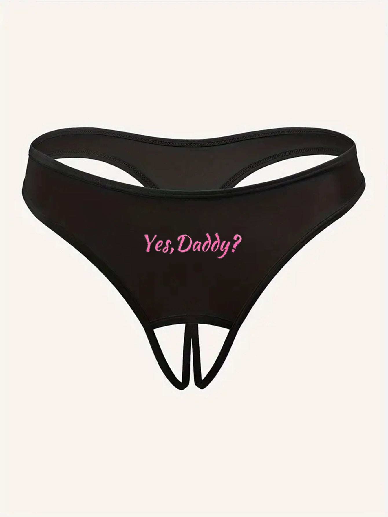 Women's Letter Printed Hollow Underwear.
