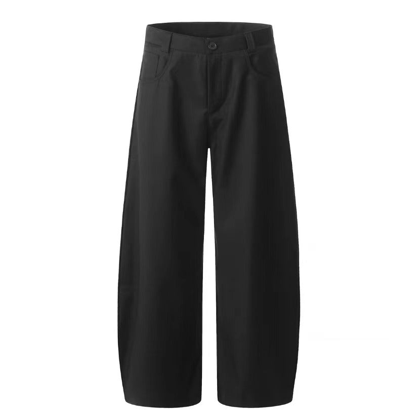 Retro Commuter Pendant Suit Pants Loose Casual Trousers.