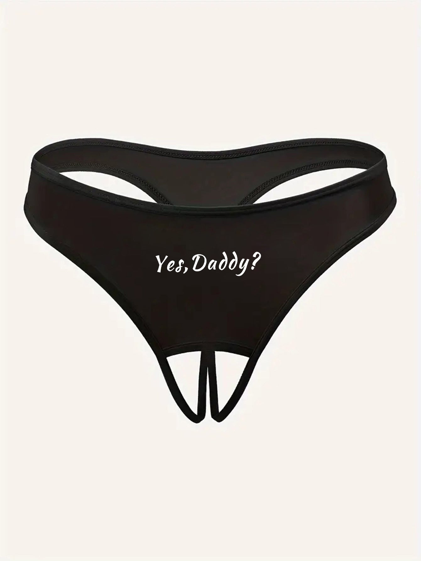 Women's Letter Printed Hollow Underwear.