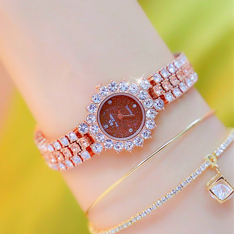Women's Multicolor Stainless Steel Fashion Quartz Watch - Elegant Analog Wristwatch with Bracelet Set - Luxury Ladies Dress Watch.
