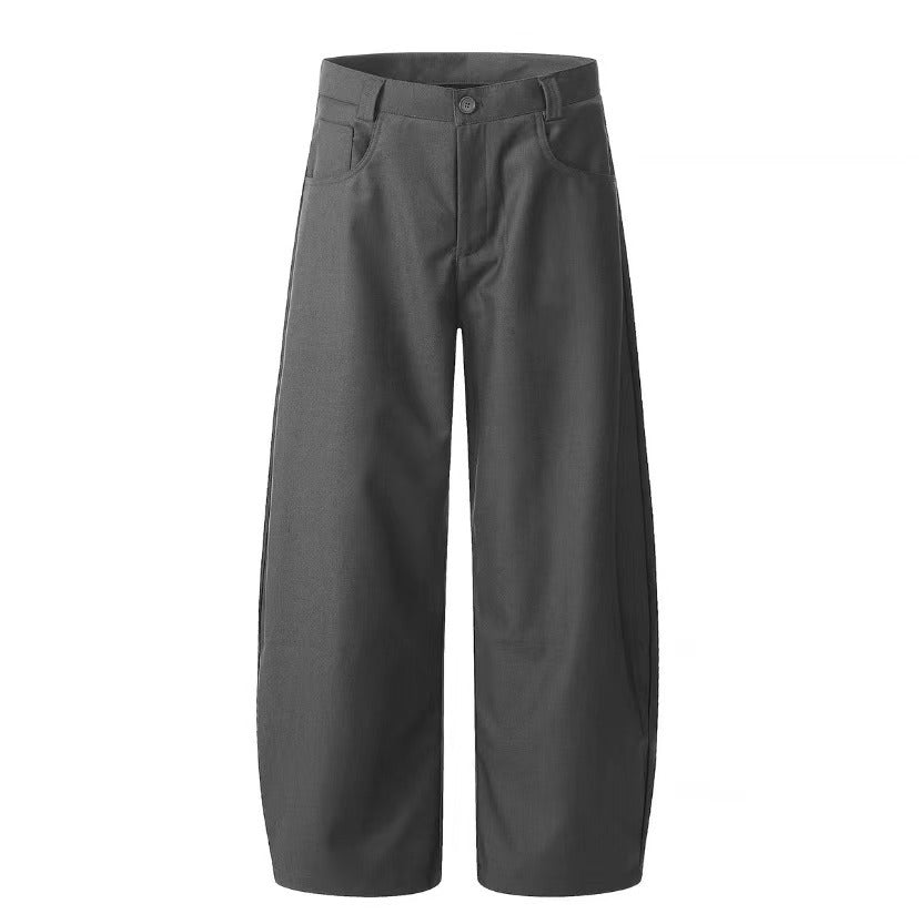 Retro Commuter Pendant Suit Pants Loose Casual Trousers.