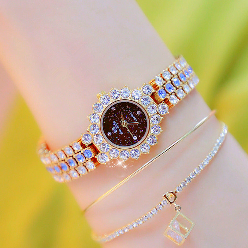 Women's Multicolor Stainless Steel Fashion Quartz Watch - Elegant Analog Wristwatch with Bracelet Set - Luxury Ladies Dress Watch.