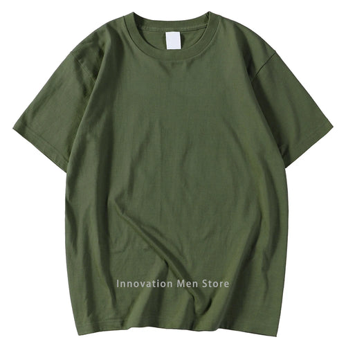 14 Colors Candy Color 100% Cotton T-Shirts Men Women Oversized Short - Styles for everyone
