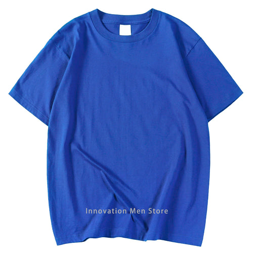 14 Colors Candy Color 100% Cotton T-Shirts Men Women Oversized Short - Styles for everyone
