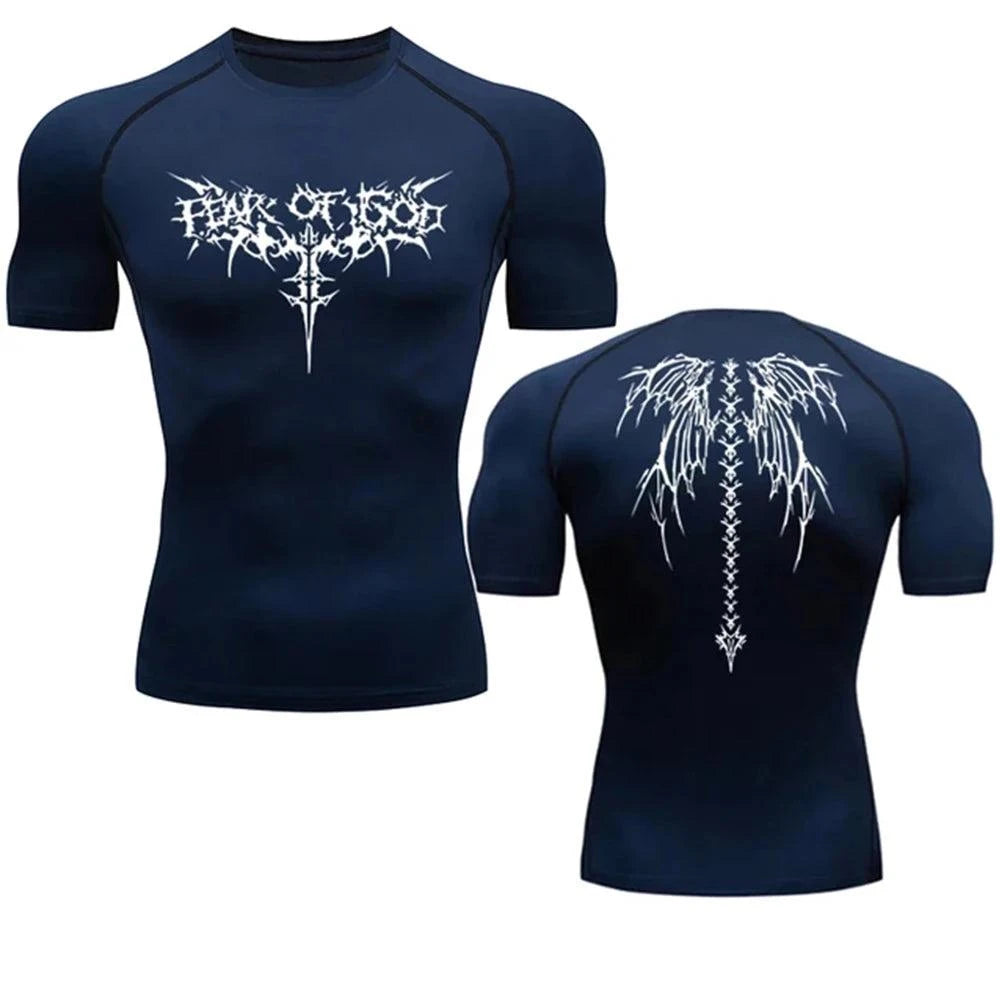 2024 Summer Men Sun-protective Clothing Anime T-shirt Fitness - Styles for everyone