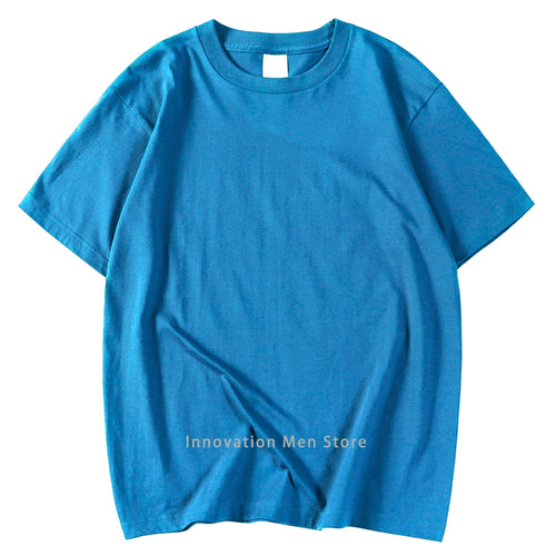 14 Colors Candy Color 100% Cotton T-Shirts Men Women Oversized Short - Styles for everyone