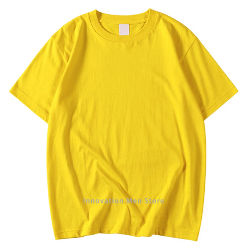 14 Colors Candy Color 100% Cotton T-Shirts Men Women Oversized Short - Styles for everyone