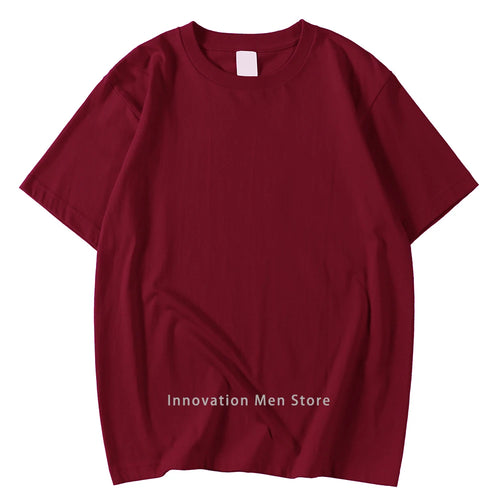 14 Colors Candy Color 100% Cotton T-Shirts Men Women Oversized Short - Styles for everyone
