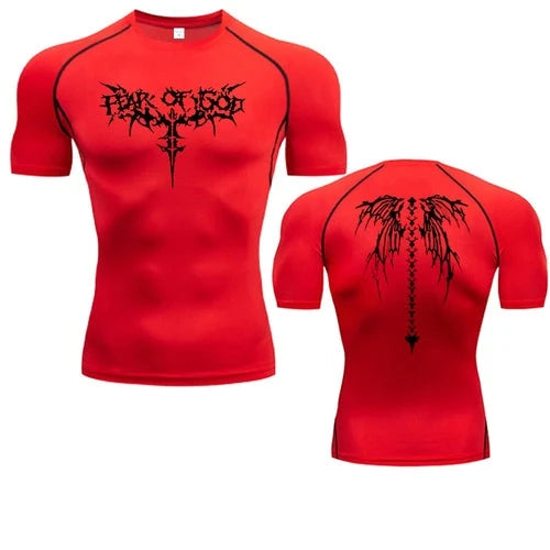 2024 Summer Men Sun-protective Clothing Anime T-shirt Fitness - Styles for everyone
