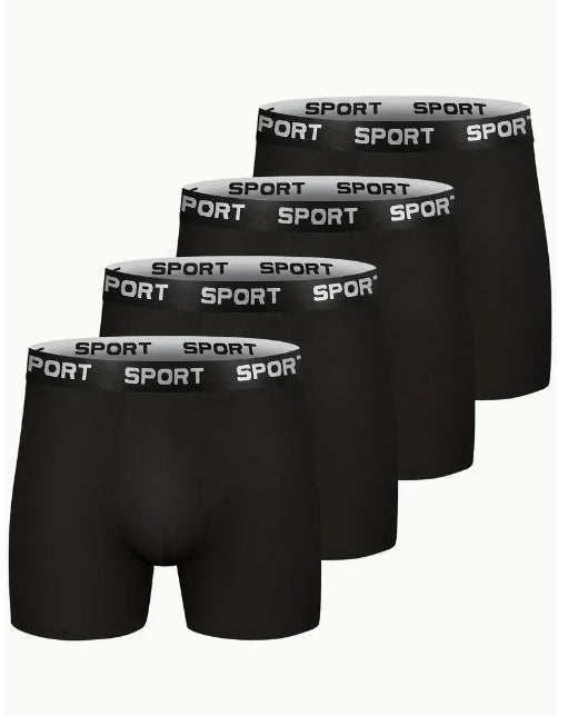 Men's Cotton Breathable Comfortable Soft Stretchy Plain Color Boxer Briefs Underwear.