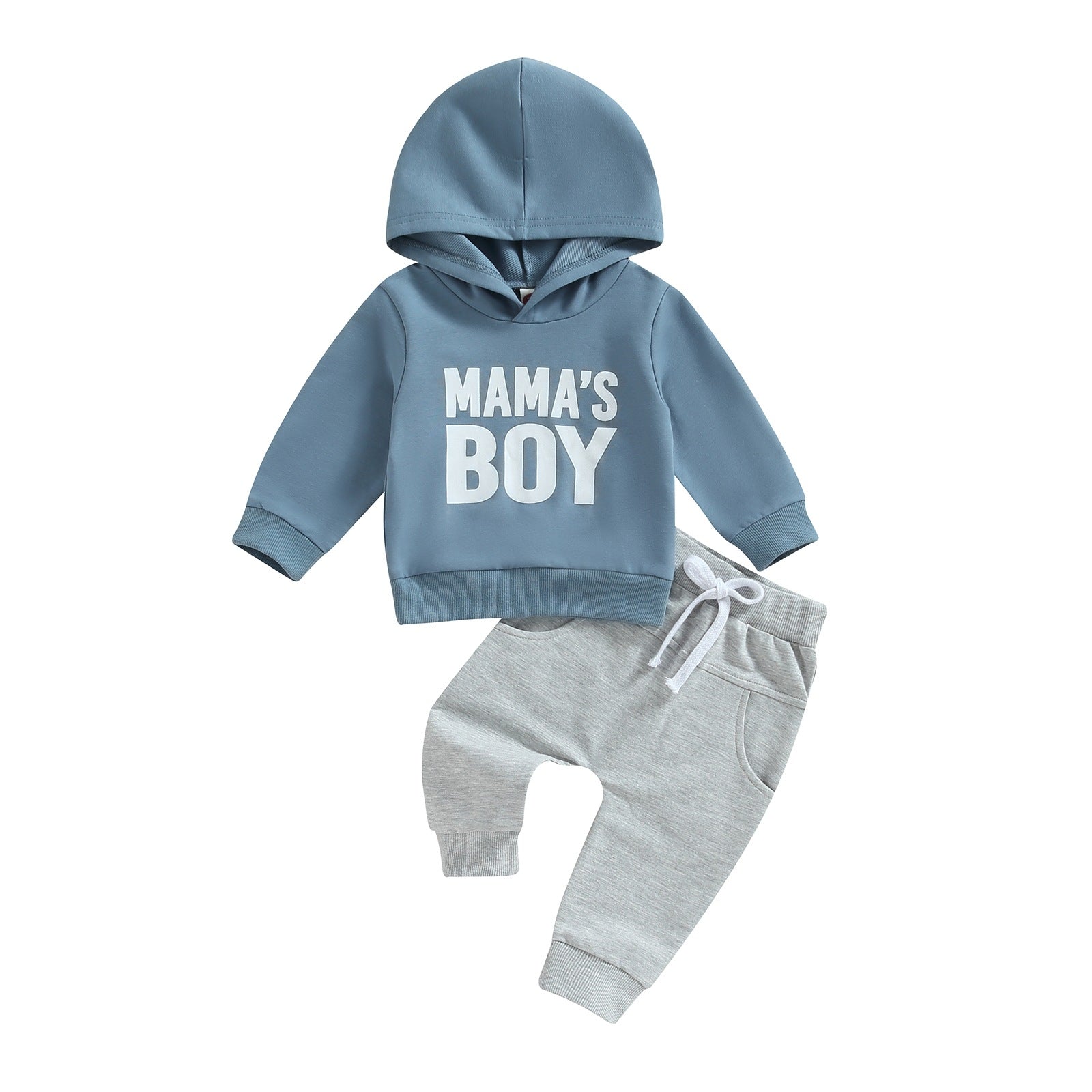 Children's Letter Printed Hoodie Trousers Suit.