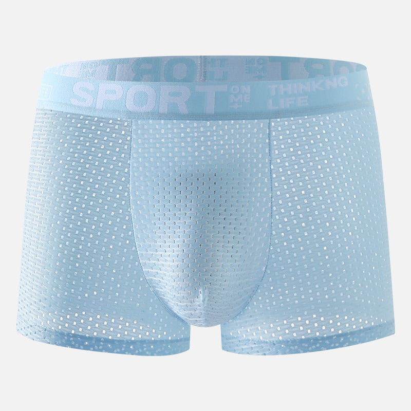 Men's Underwear Ice Silk Mesh Boxers.