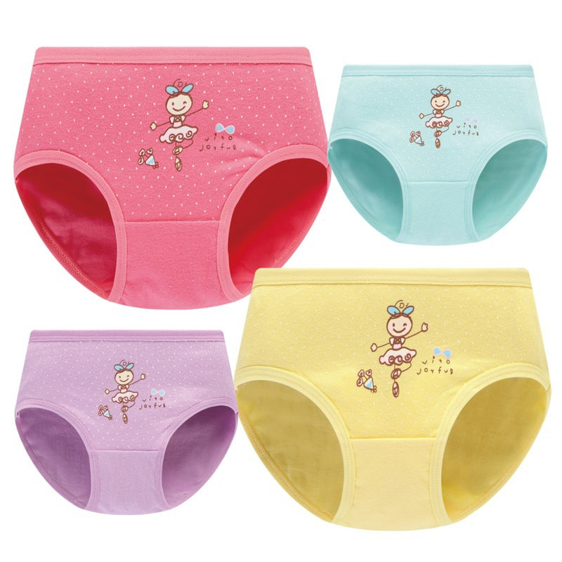 Girls' Underwear Cotton Children's Underwear Baby Briefs Children's Student Shorts.