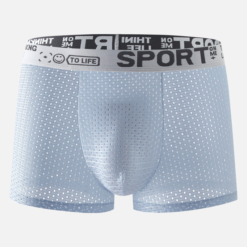 Men's Underwear Ice Silk Mesh Boxers.