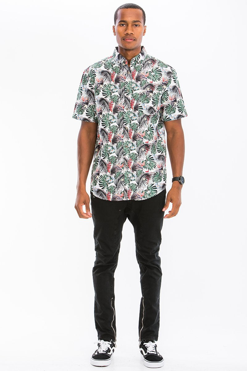 HAWAIIAN PRINT BUTTON DOWN SHIRT - Styles for everyone