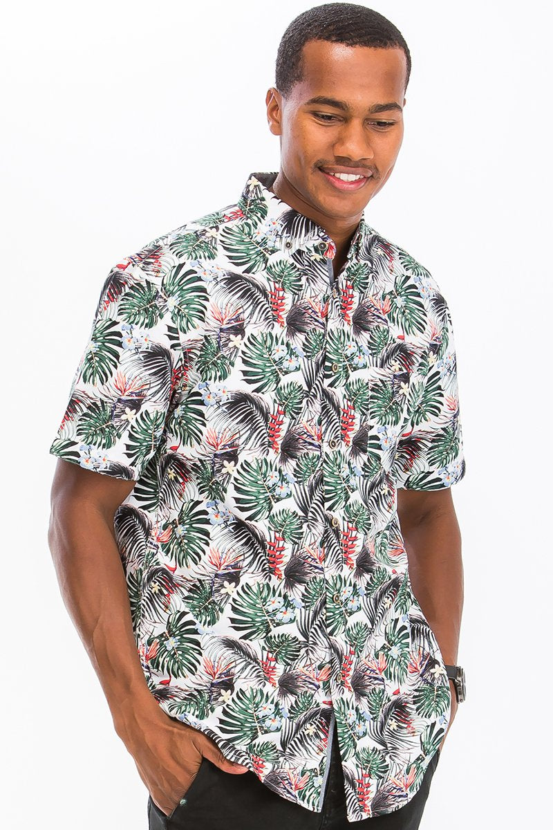 HAWAIIAN PRINT BUTTON DOWN SHIRT - Styles for everyone